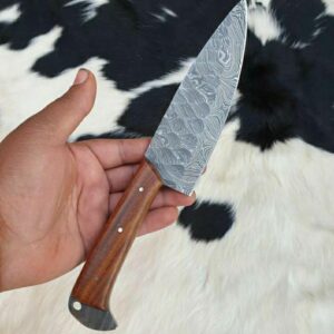 Custom made Damascus steel chife knife