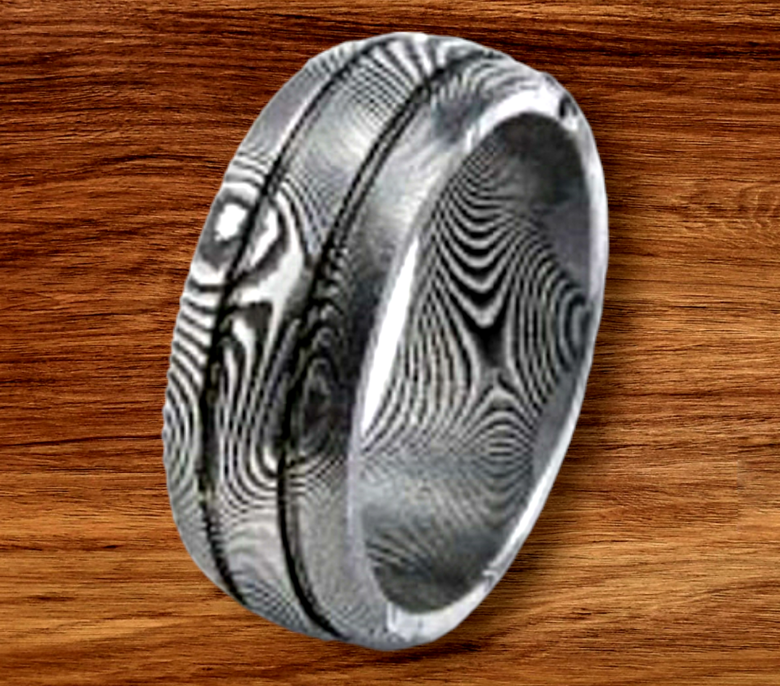 Custom Steel Rings Custom made Damascus steel ring – SN Blades