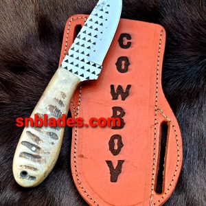 Handmade Rasp steel cowboy skinner knife/Etc knife