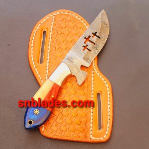 Damascus Cowboy Skinner Knife