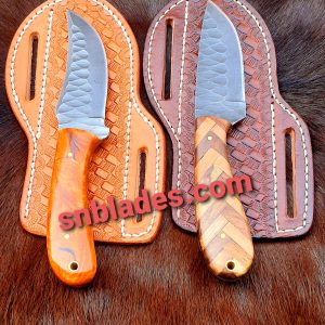 Handmade 1095 steel two Hunting skinner Knifes