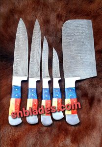 Five kitchen knifes set
