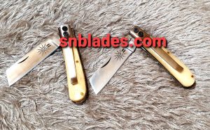 Handmade 440c steel IBEW two Folding knives set