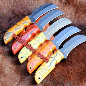 Handmade five Hawksbill Lineman Skinner Knifes