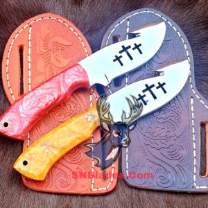 Handmade D2 steel two cowboy skinner knives/cowboy skinner knives