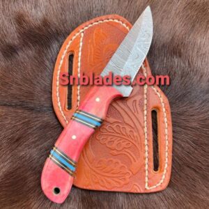 Handmade Damascus steel Cowboy Skinner knife/Best Gift for Christmas present 2022