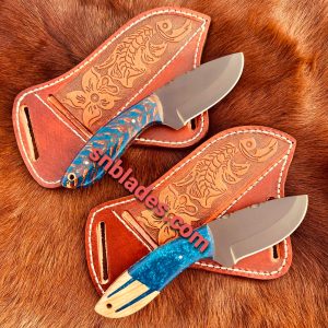 Handmade 1095 steel Two Cowboy Skinner knives set