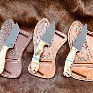 Handmade 1095 Steel Western Cowboy Skinner Knives with Leather Sheaths